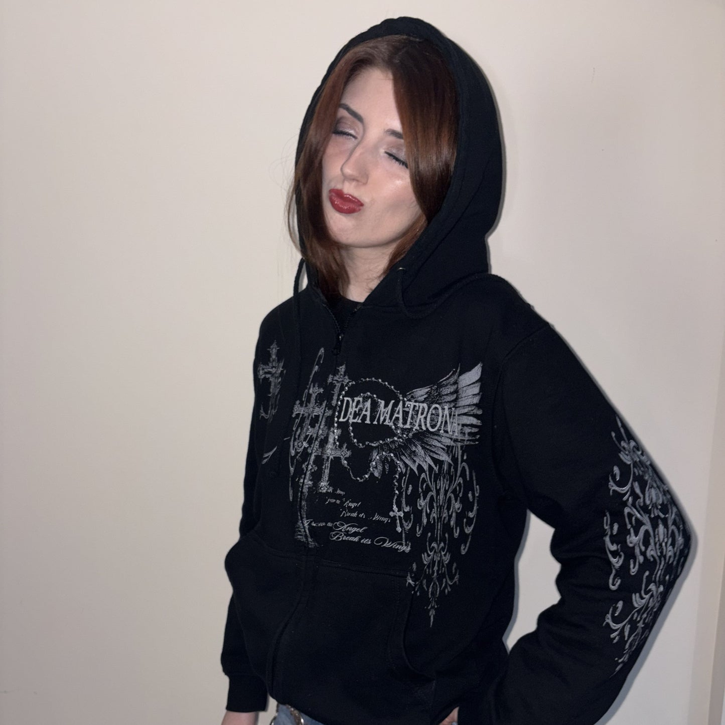 DEA MATRONA ZIP HOODIE (BLACK)